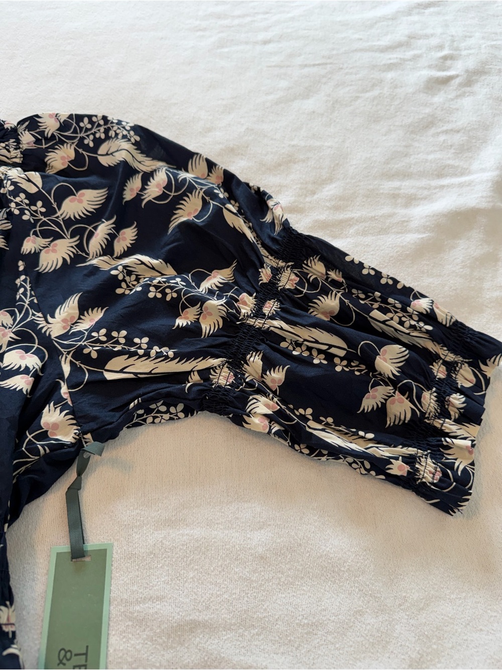2X Floral Boho Peasant Modest Midi Dress Plus Size Cottagecore Terra & Sky - Picture 7 of 12
